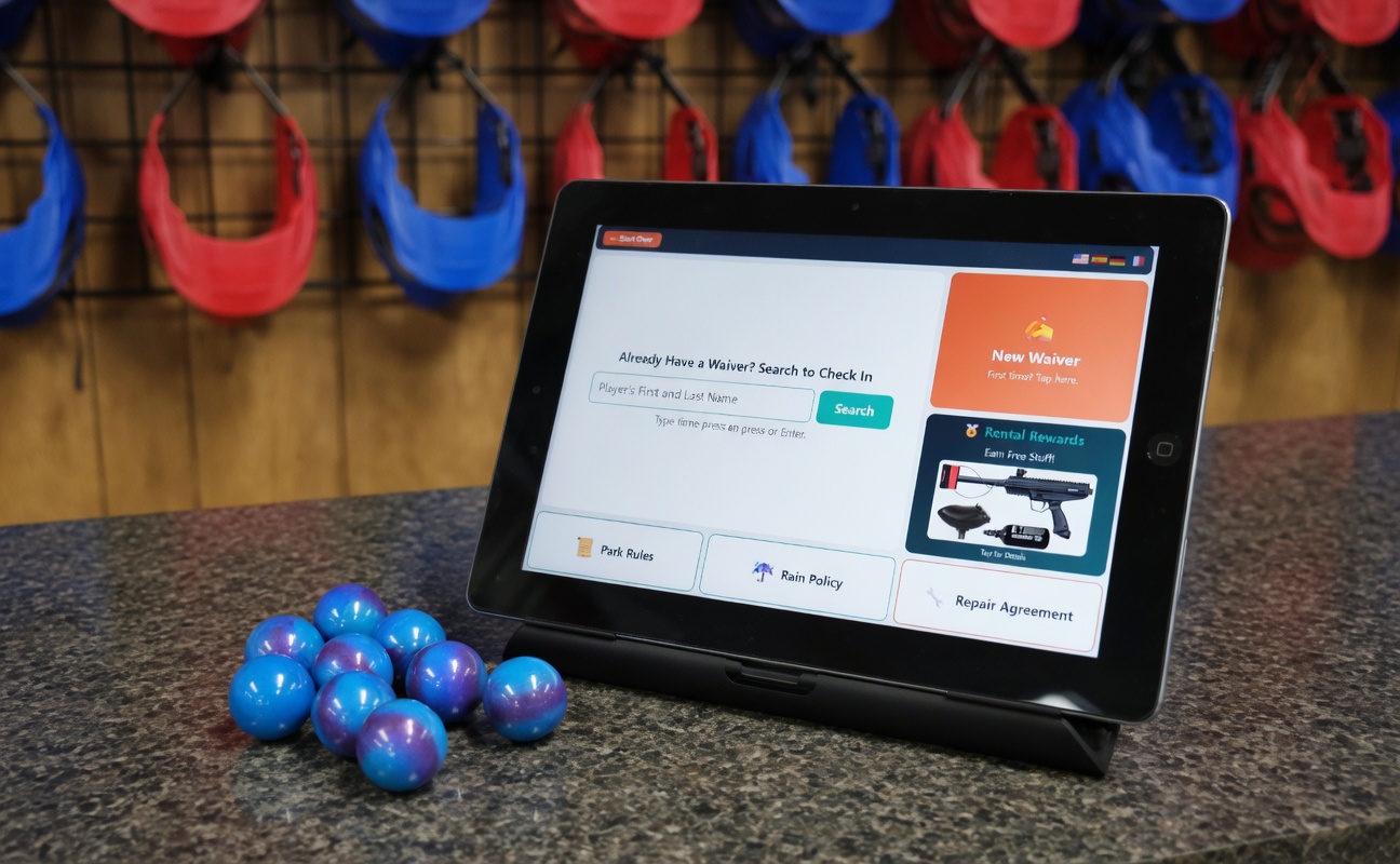 Self-service check-in tablet