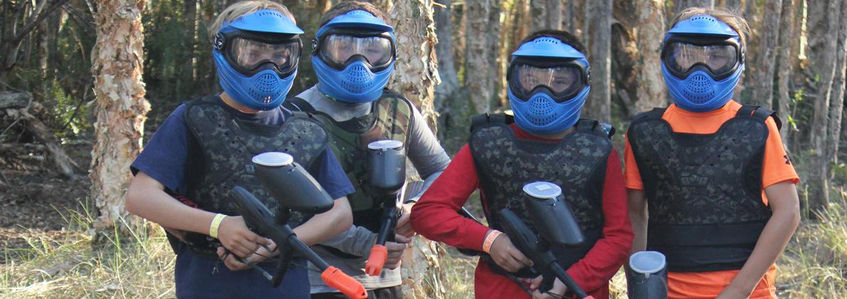 Paintball Players In The Woods at Extreme Rage Paintball Park of Fort Myers